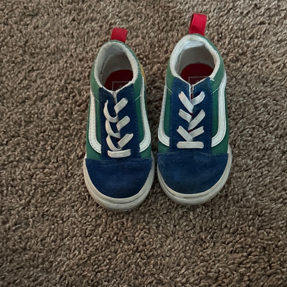 Vans Kids Blue and Green Sneakers